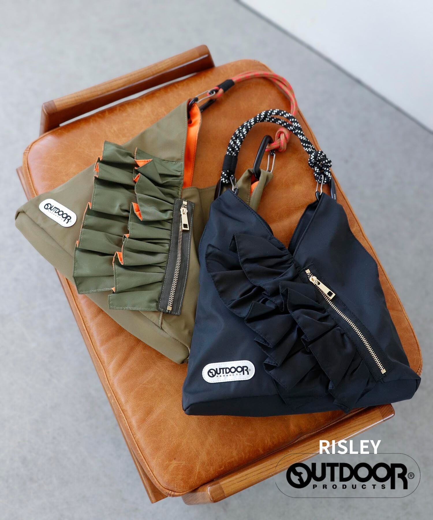 【RISLEY×OUTDOOR PRODUCTS】miniトライアングルフリルバッグ